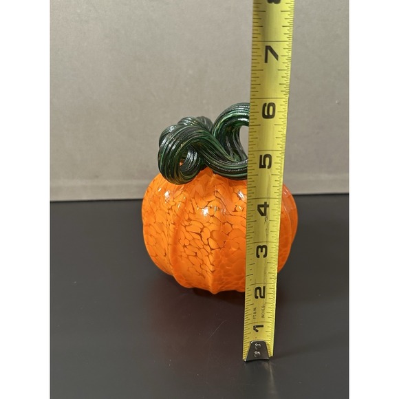 Hand Blown Art Glass Pumpkin - Picture 3 of 8